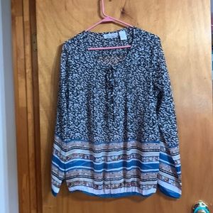 Blouse with long sleeves. Sheer no tags only worn twice for weddings.